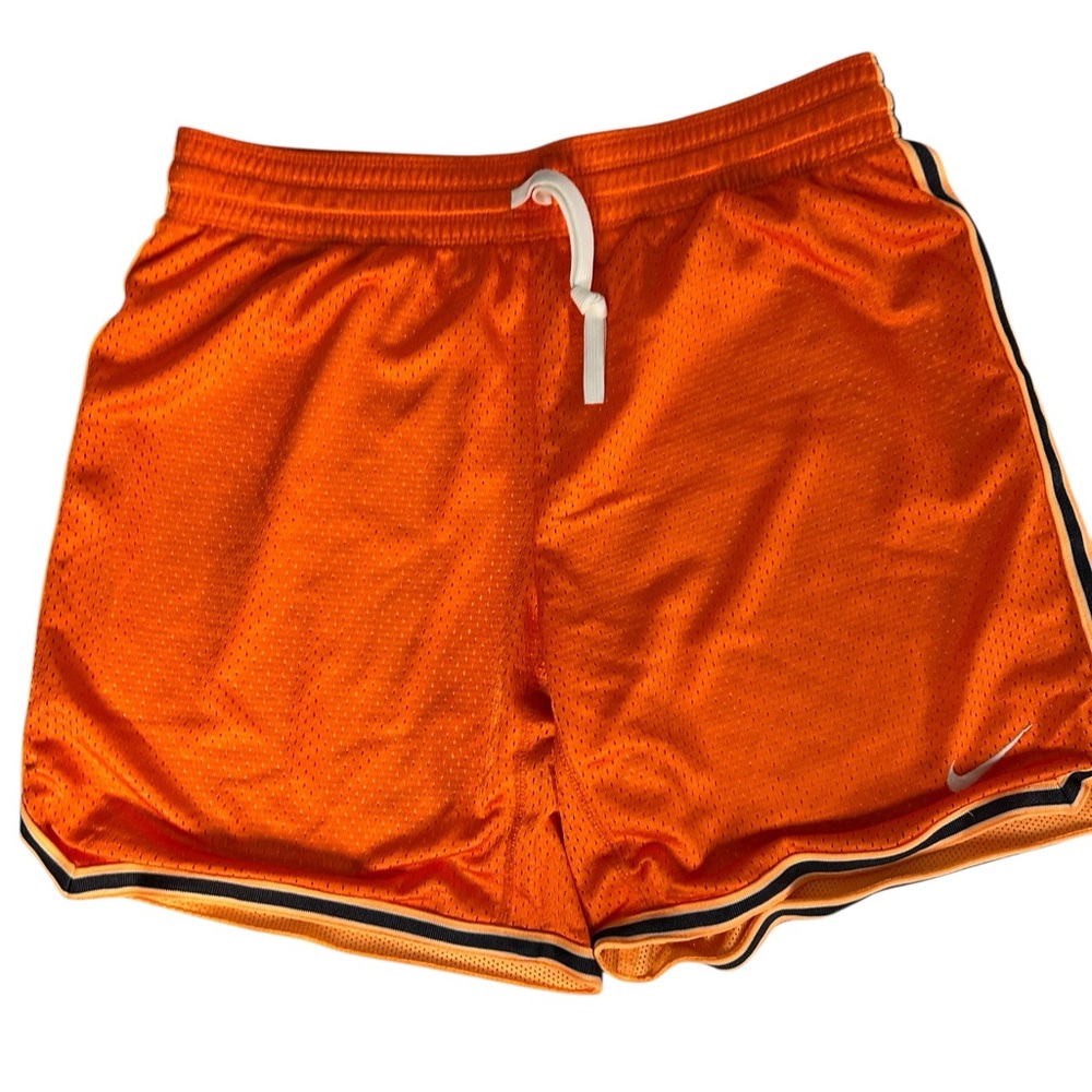 Nike Orange mens  Mesh Athletic Shorts Swoosh Logo Lightweight Training Gym s - Picture 5 of 6